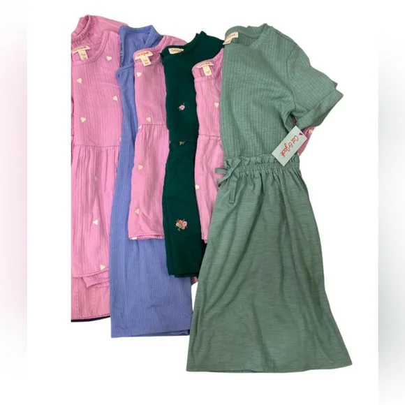 Lot 9pcs of Girl Dresses, Summer Dresses, Mix Sizes, Designs and Brands - Picture 3 of 4